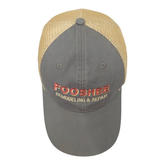 Fooshee Remodeling Repair Mesh Snapback Cap Trucker Baseball Hat Outdoor Gray - Picture 6 of 12